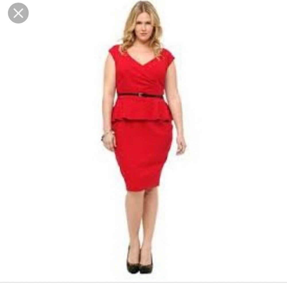 ❤️Torrid❤️ Red Peplum Dress sz 26